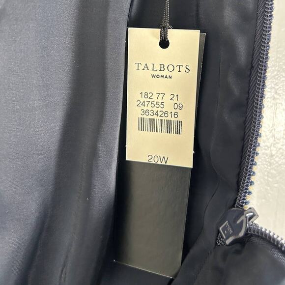 NWT Talbots Navy and White Pin Striped Pencil Skirt Womens Size 20 - Picture 4 of 6